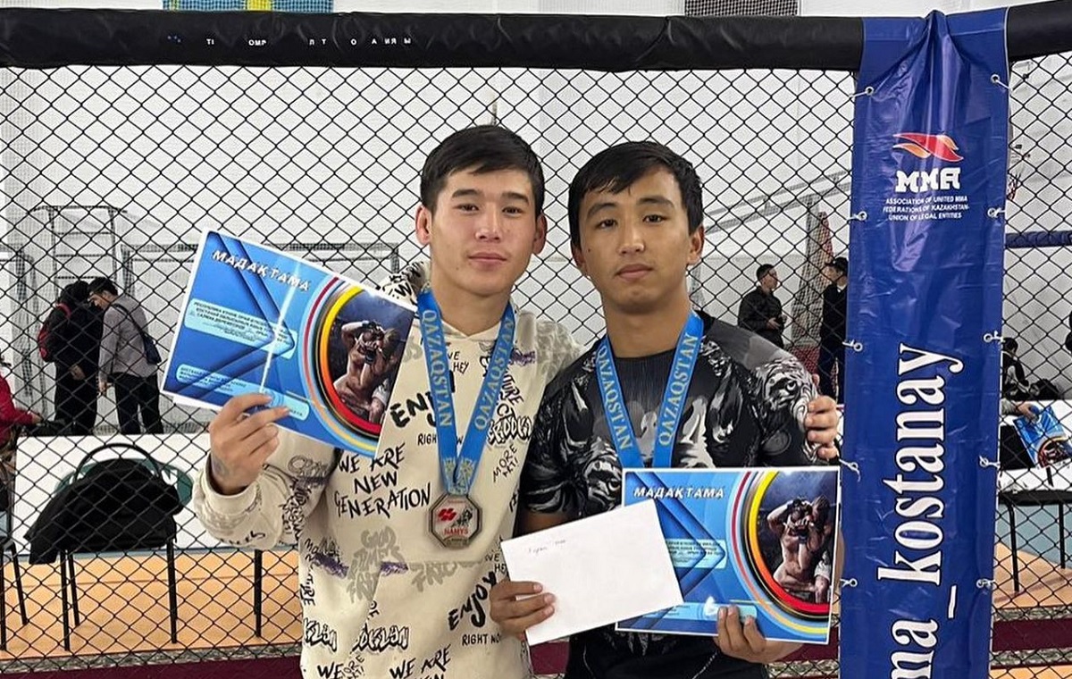 MMA athletes at the Zhiger stadium